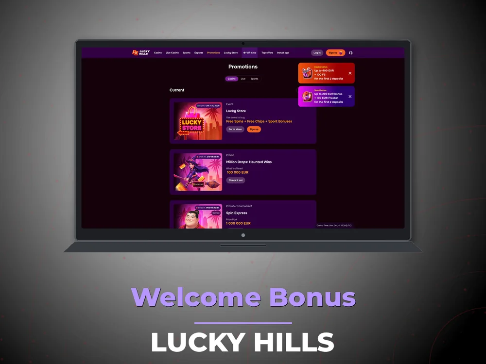 Lucky Hills - Welcome Bonus